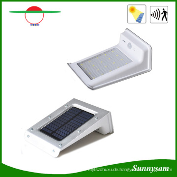 Dauerhafte Aluminium High Efficiency wasserdichte Gartenlampe 20 LED Bewegungssensor Outdoor Wall Mounted LED Solar Licht